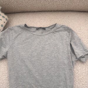 Zara Gray Short Sleeve T-Shirt Soft Stretch